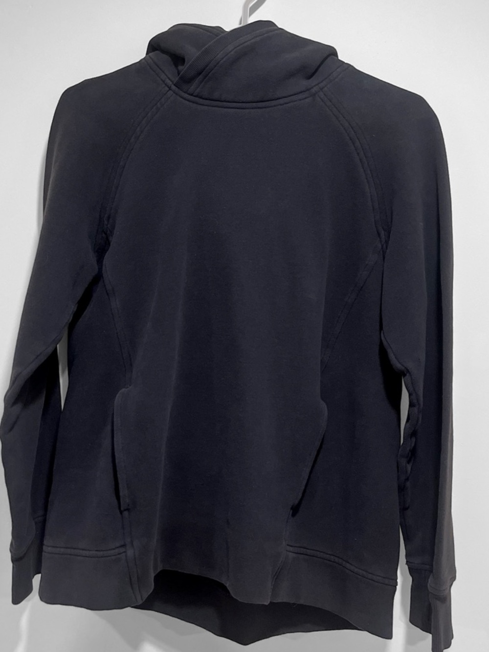 Lululemon Scuba Pullover Sweater Funnel Neck Black Wash Sz 8